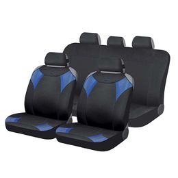 Накидки на сиденья автомобиля VIPER комплект, полиэстер, чёрный, синий, синий