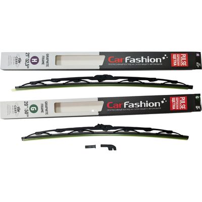 Щётки стеклоочистителя для Ford Mondeo I седан 1992-1996, дворники на Форд Мондео комплект CarFashion PULSE каркасные - водительский 525 мм, пассажирский 500 мм (21 / 20 дюймов)
