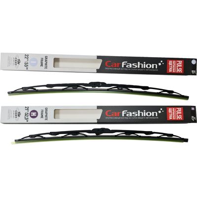 Щётки стеклоочистителя для Audi RS 6 I (C5) седан 2002-2006, дворники на Ауди РС6 комплект CarFashion PULSE каркасные - водительский 550 мм, пассажирский 525 мм (22 / 21 дюймов)