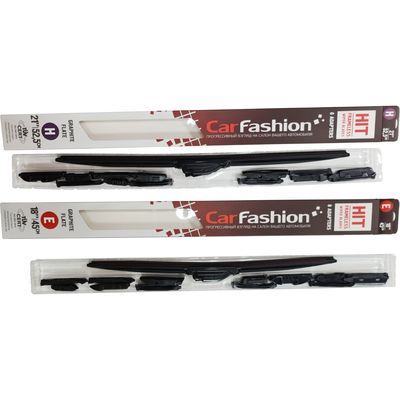 Щётки стеклоочистителя для Geely CK (Otaka) I седан 2005-2009, дворники на Джили ЦК Отака комплект CarFashion HIT бескаркасные - водительский 525 мм, пассажирский 450 мм (21 / 18 дюймов)