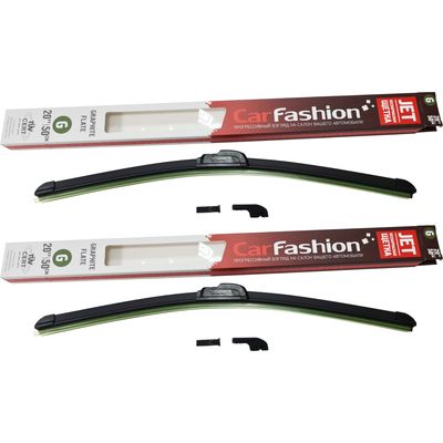 Щётки стеклоочистителя для Ford Escort (North America) III седан 1996-2003, дворники на Форд Эскорт комплект CarFashion JET бескаркасные - водительский 500 мм, пассажирский 500 мм (20 / 20 дюймов)