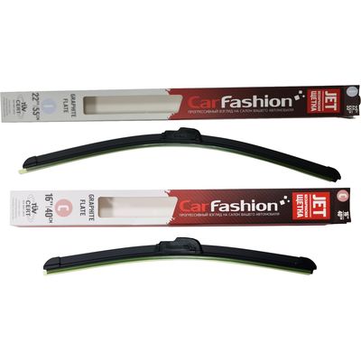 Щётки стеклоочистителя для Ford Fiesta Mk5 хэтчбек 3 дв. 2002-2008, дворники на Форд Фиеста комплект CarFashion JET бескаркасные - водительский 550 мм, пассажирский 400 мм (22 / 16 дюймов)