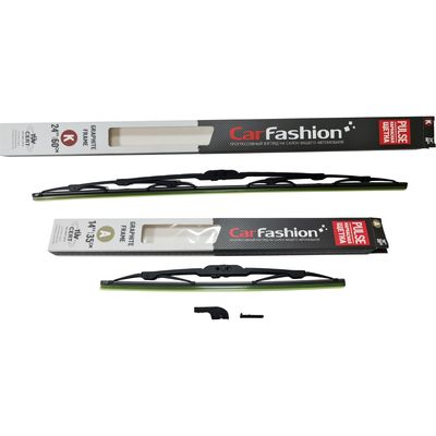 Щётки стеклоочистителя для Ford KA II хэтчбек 3 дв. 2008-2016, дворники на Форд Ка комплект CarFashion PULSE каркасные - водительский 600 мм, пассажирский 350 мм (24 / 14 дюймов)