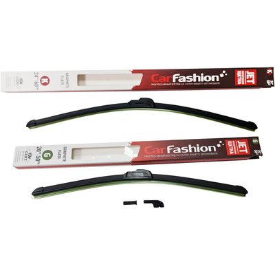 Щётки стеклоочистителя для Audi R8 I (Typ 42) Рестайлинг купе 2012-2015, дворники на Ауди Р8 комплект CarFashion JET бескаркасные - водительский 600 мм, пассажирский 500 мм (24 / 20 дюймов)