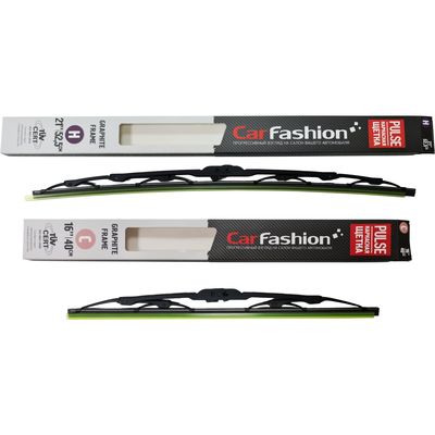 Щётки стеклоочистителя для Ford EcoSport I Рестайлинг внедорожник 5 дв. 2017-н.в., дворники на Форд ЭкоСпорт комплект CarFashion PULSE каркасные - водительский 525 мм, пассажирский 400 мм (21 / 16 дюймов)