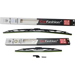 Щётки стеклоочистителя для Geely Vision X1 хэтчбек 5 дв. 2017-2019, дворники на Джили Вижн Х1 комплект CarFashion PULSE каркасные - водительский 550 мм, пассажирский 350 мм (22 / 14 дюймов)
