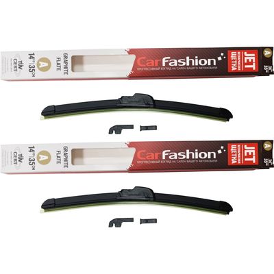 Щётки стеклоочистителя для LADA (ВАЗ) 2107 седан 1982-2012, дворники на Лада 2107 комплект CarFashion JET бескаркасные - водительский 350 мм, пассажирский 350 мм (14 / 14 дюймов)