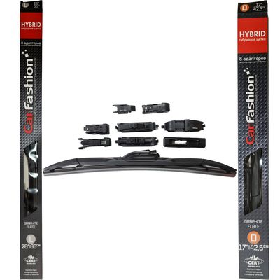 Щётки стеклоочистителя для Acura TLX I Рестайлинг седан 2017-2020, дворники на Акура ТЛХ комплект CarFashion HYBRID гибридные - водительский 650 мм, пассажирский 425 мм (26 / 17 дюймов)