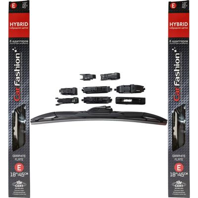 Щётки стеклоочистителя для FORD Econoline I ФУРГОН 1961-1967, дворники на Форд Эконолайн комплект CarFashion HYBRID гибридные - водительский 450 мм, пассажирский 450 мм (18 / 18 дюймов)