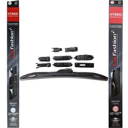 Щётки стеклоочистителя для Ford Fusion I Рестайлинг хэтчбек 5 дв. 2005-2012, дворники на Форд Фьюжн комплект CarFashion HYBRID гибридные - водительский 550 мм, пассажирский 400 мм (22 / 16 дюймов)