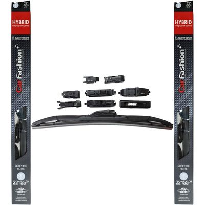Щётки стеклоочистителя для Ford Expedition IV внедорожник 5 дв. 2017-н.в., MAX, дворники на Форд Экспедишн комплект CarFashion HYBRID гибридные - водительский 550 мм, пассажирский 550 мм (22 / 22 дюймов)