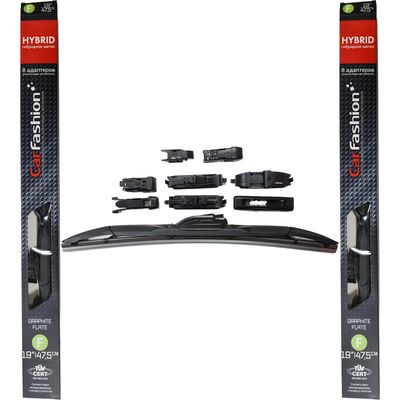 Щётки стеклоочистителя для Ford Fiesta Mk4 Рестайлинг хэтчбек 3 дв. 1999-2002, дворники на Форд Фиеста комплект CarFashion HYBRID гибридные - водительский 475 мм, пассажирский 475 мм (19 / 19 дюймов)