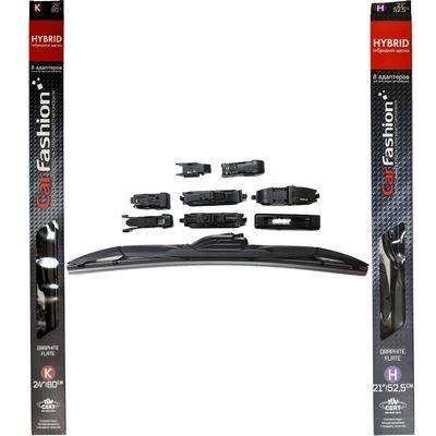 Щётки стеклоочистителя для Acura MDX I внедорожник 5 дв. 2000-2006, YD1, дворники на Акура МДХ комплект CarFashion HYBRID гибридные - водительский 600 мм, пассажирский 525 мм (24 / 21 дюймов)