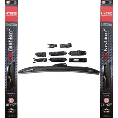 Щётки стеклоочистителя для Ford Transit III ФУРГОН 1978-1986, дворники на Форд Транзит комплект CarFashion HYBRID гибридные - водительский 400 мм, пассажирский 400 мм (16 / 16 дюймов)
