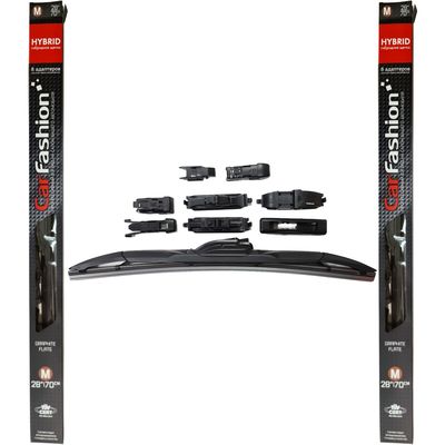 Щётки стеклоочистителя для Ford Edge II внедорожник 5 дв. 2015-2018, дворники на Форд Эйдж комплект CarFashion HYBRID гибридные - водительский 700 мм, пассажирский 700 мм (28 / 28 дюймов)