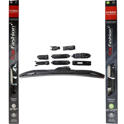 Щётки стеклоочистителя для Acura TL III седан 2003-2006, дворники на Акура ТЛ комплект CarFashion HYBRID гибридные - водительский 650 мм, пассажирский 475 мм (26 / 19 дюймов)