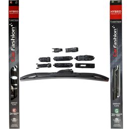 Щётки стеклоочистителя для Audi R8 I (Typ 42) Рестайлинг родстер 2012-2015, дворники на Ауди Р8 комплект CarFashion HYBRID гибридные - водительский 600 мм, пассажирский 500 мм (24 / 20 дюймов)