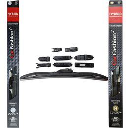 Щётки стеклоочистителя для Geely Vision X1 хэтчбек 5 дв. 2017-2019, дворники на Джили Вижн Х1 комплект CarFashion HYBRID гибридные - водительский 550 мм, пассажирский 350 мм (22 / 14 дюймов)