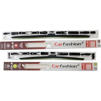 Щётки стеклоочистителя для Ford Fusion (North America) I седан 2005-2012, дворники на Форд Фьюжн (северная америка) комплект CarFashion TURBO бескаркасные - водительский 600 мм, пассажирский 475 мм (24 / 19 дюймов)