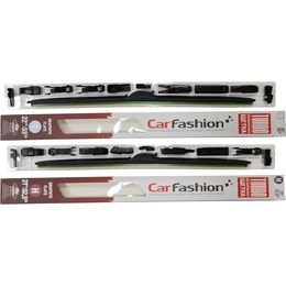 Щётки стеклоочистителя для Audi S6 II (C5) универсал 5 дв. 1999-2004, дворники на Ауди S6 комплект CarFashion TURBO бескаркасные - водительский 550 мм, пассажирский 525 мм (22 / 21 дюймов)