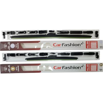 Щётки стеклоочистителя для Geely Vision X1 хэтчбек 5 дв. 2017-2019, дворники на Джили Вижн Х1 комплект CarFashion TURBO бескаркасные - водительский 550 мм, пассажирский 350 мм (22 / 14 дюймов)