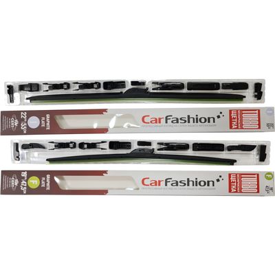 Щётки стеклоочистителя для Ford Focus RS I хэтчбек 3 дв. 2002-2005, дворники на Форд Фокус РС комплект CarFashion TURBO бескаркасные - водительский 550 мм, пассажирский 475 мм (22 / 19 дюймов)