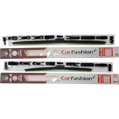 Щётки стеклоочистителя для Ford Fusion I хэтчбек 5 дв. 2002-2005, дворники на Форд Фьюжн комплект CarFashion TURBO бескаркасные - водительский 550 мм, пассажирский 400 мм (22 / 16 дюймов)