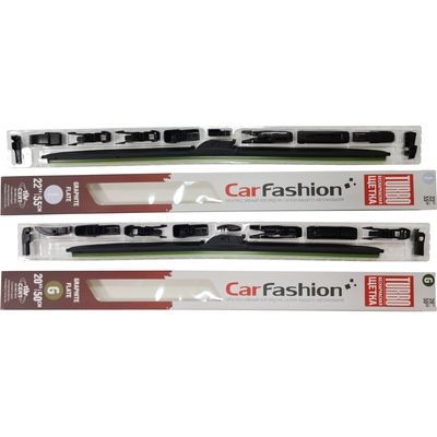 Щётки стеклоочистителя для Ford Transit Connect I Рестайлинг фургон 2009-н.в., SWB, дворники на Форд Транзит Коннект комплект CarFashion TURBO бескаркасные - водительский 550 мм, пассажирский 500 мм (22 / 20 дюймов)