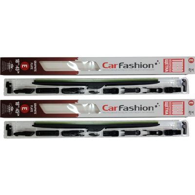 Щётки стеклоочистителя для FORD Econoline I ФУРГОН 1961-1967, дворники на Форд Эконолайн комплект CarFashion TURBO бескаркасные - водительский 450 мм, пассажирский 450 мм (18 / 18 дюймов)