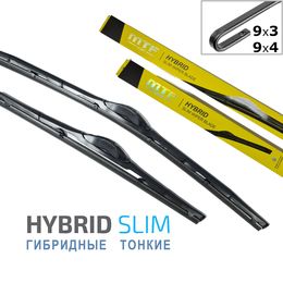 Щётки стеклоочистителя для ЗАЗ VIDA Cargo ФУРГОН 2013-2019, дворники MTF Light HYBRID SLIM гибридные комплект - водительский 600 мм, пассажирский 400 мм