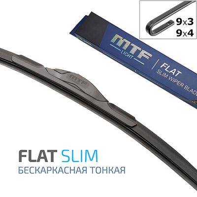 Щетка стеклоочистителя MTF light SLIM FLAT, Бескаркасная, Резина FUKOKU, Графит, 600мм (24''), 1 шт.