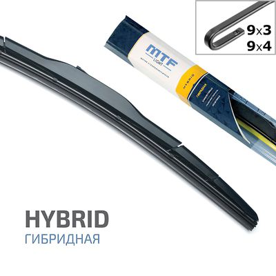 Щетка стеклоочистителя MTF light HYBRID, Гибридная, графитовое покрытие, 350мм (14''), 1 шт.