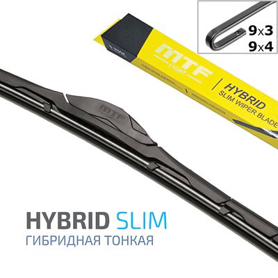 Щетка стеклоочистителя MTF light Slim HYBRID, Гибридная, Резина FUKOKU, Графит, 530мм (21''), 1 шт.