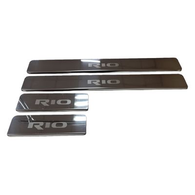 Накладки на пороги для KIA RIO III III Рестайлинг 2011-2017, накладки внутренних порогов, ступенчатые