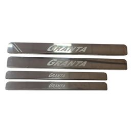 Накладки на пороги для LADA GRANTA 2190 I CЕДАН 2011-, накладки внутренних порогов, ступенчатые