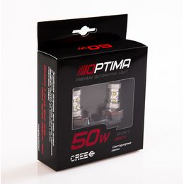 Светодиодные лампы Optima Premium H11,H9,H8,H16(5202/9012) CREE 12-24V 50W 5100К