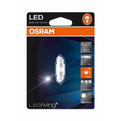 Светодиодная лампа Fest T10,5 12V- 1W (SV8,5-31/10) Osram LEDriving Premium 4000K 6497WW-01B