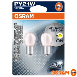PY21W лампы 12V-21W (BAU15s) Osram Diadem Chrome (серебристый дизайн) 7507DC-02B