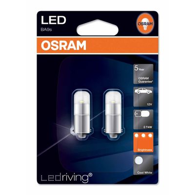 Светодиодные лампы T4W 12V-1W (BA9s) Osram LEDriving Premium 6000K холодный белый 3850CW-02B