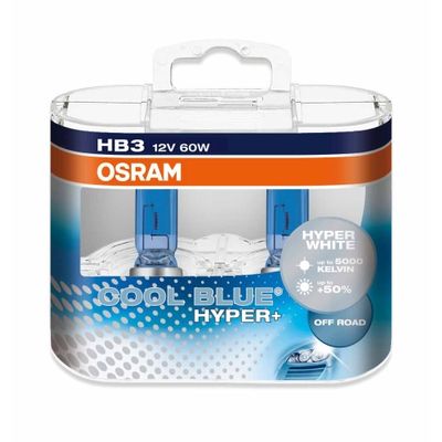 HB3 лампы 12V- 60W (P20d) Osram Cool Blue Hyper+ DuoBox (бело-голубоват. свет) 69005CBH+-HCB