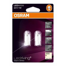 Светодиодные лампы W5W 24V-1W (W2,1x9,5d) Osram LEDriving 4000K 2824WW-02B