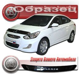 Дефлектор капота на Hyundai Solaris 2011-