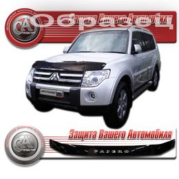 Дефлектор капота на Mitsubishi Pajero lV 2007- темный