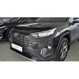 Дефлектор капота на TOYOTA RAV4 V 2019-, отбойник на капот (мухобойка)