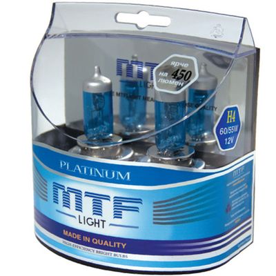 Галогенные лампы MTF Light Н7 12V 55w Platinum, комплект
