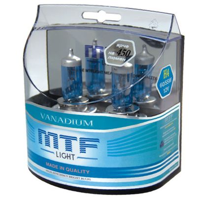 Галогенные автолампы MTF Light H4 12v 100/90w - Vanadium, комплект