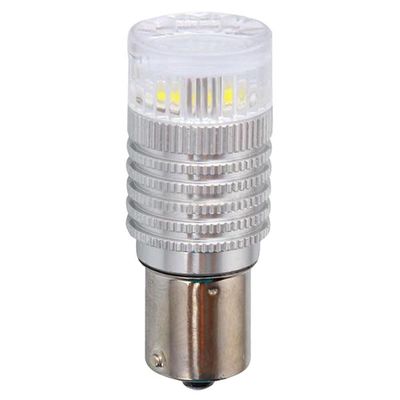 Светодиодная лампа автомобильная P21W (BA15s) MTF Light P21W360E, линза 360°, жёлтая