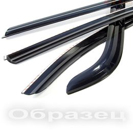 Дефлекторы окон (Ветровики) для HYUNDAI i40 седан 2011- хром пластик ( 6 частей) накладные
