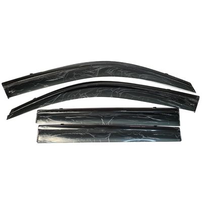 Дефлекторы окон для KIA SOUL 2009-2013, ветровики накладные, c тонированным молдингом