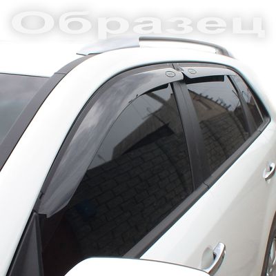 Дефлекторы окон (Ветровики) для HYUNDAI SANTA FE II 2006-2012 с крепежем MOBIS накладные